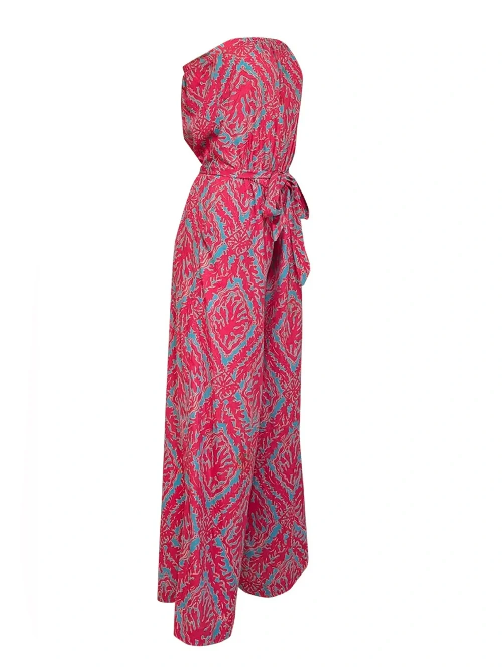 Lilly Pulitzer -Pink & Blue Underwater Coral Print Strapless Jumpsuit Sz S NWOT - Picture 3 of 8